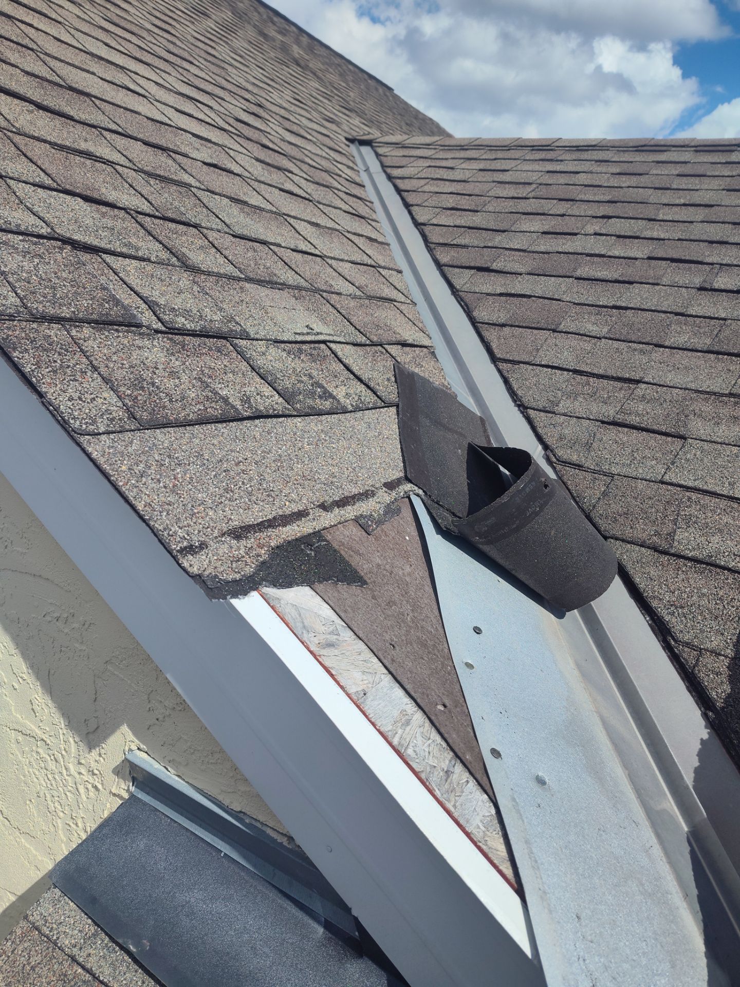 Storm damage before repair in Dublin Ohio