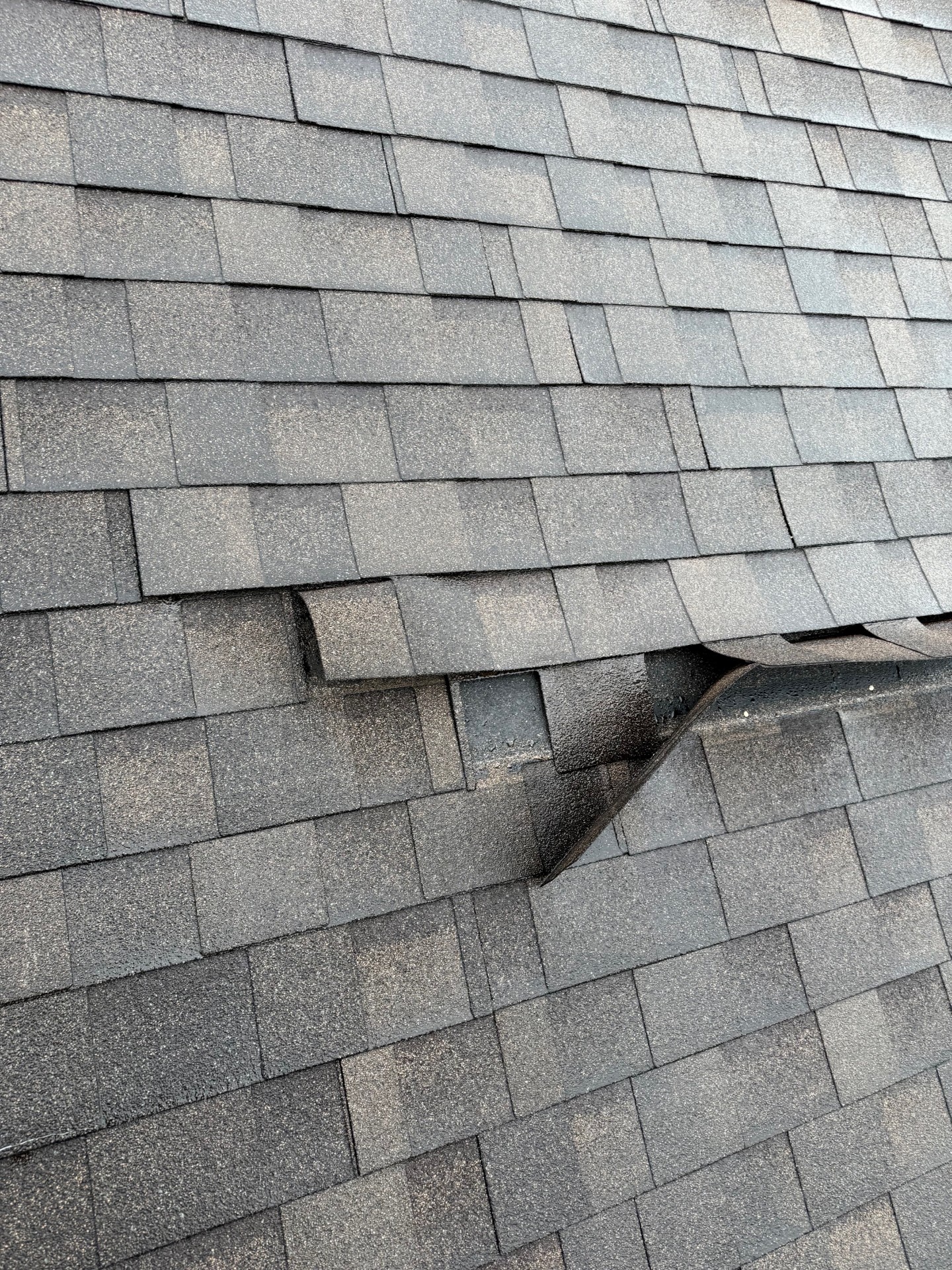 Storm damage roof inspection