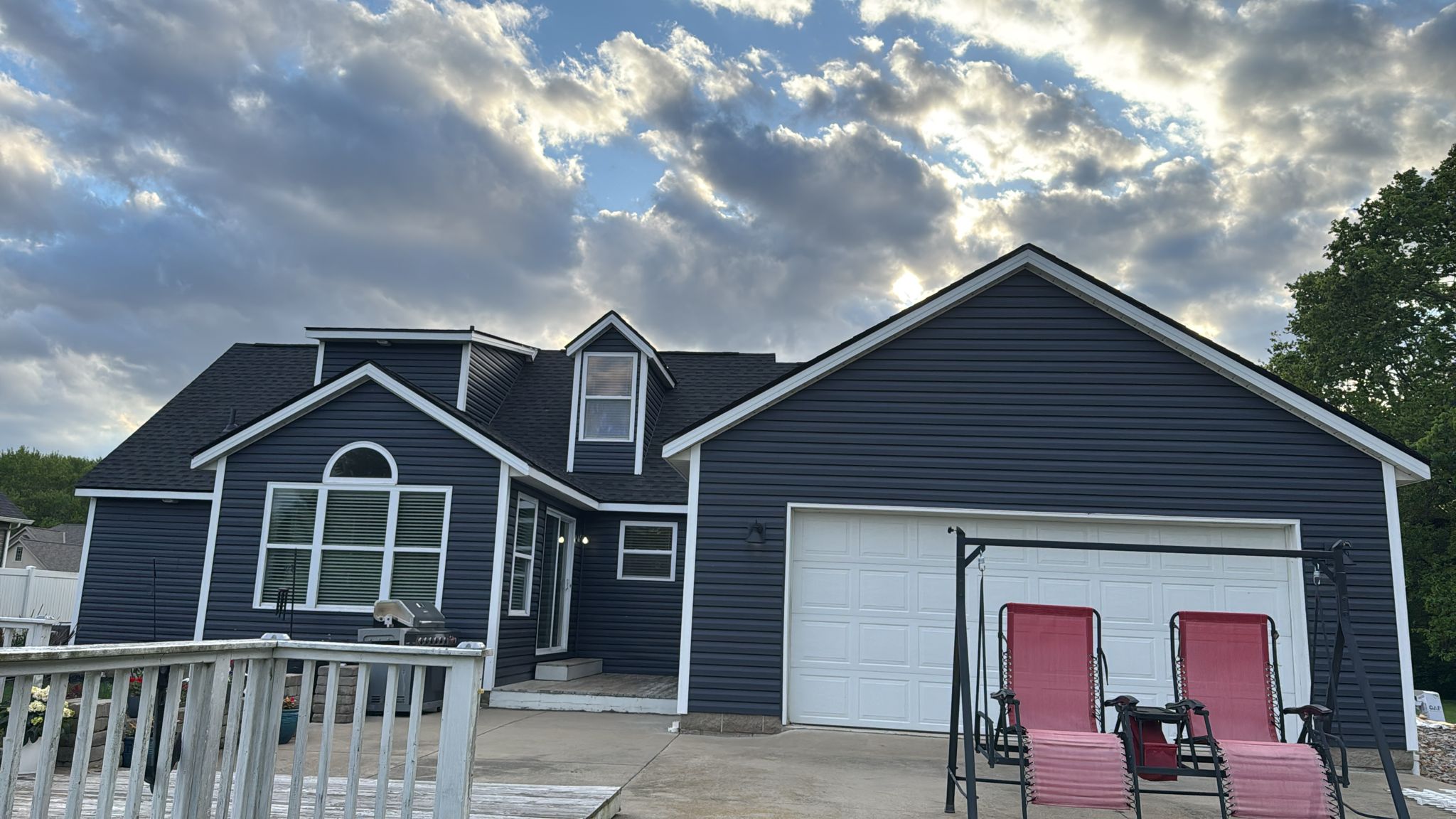 Vinyl siding replacement rear view in Buckeye Lake Ohio