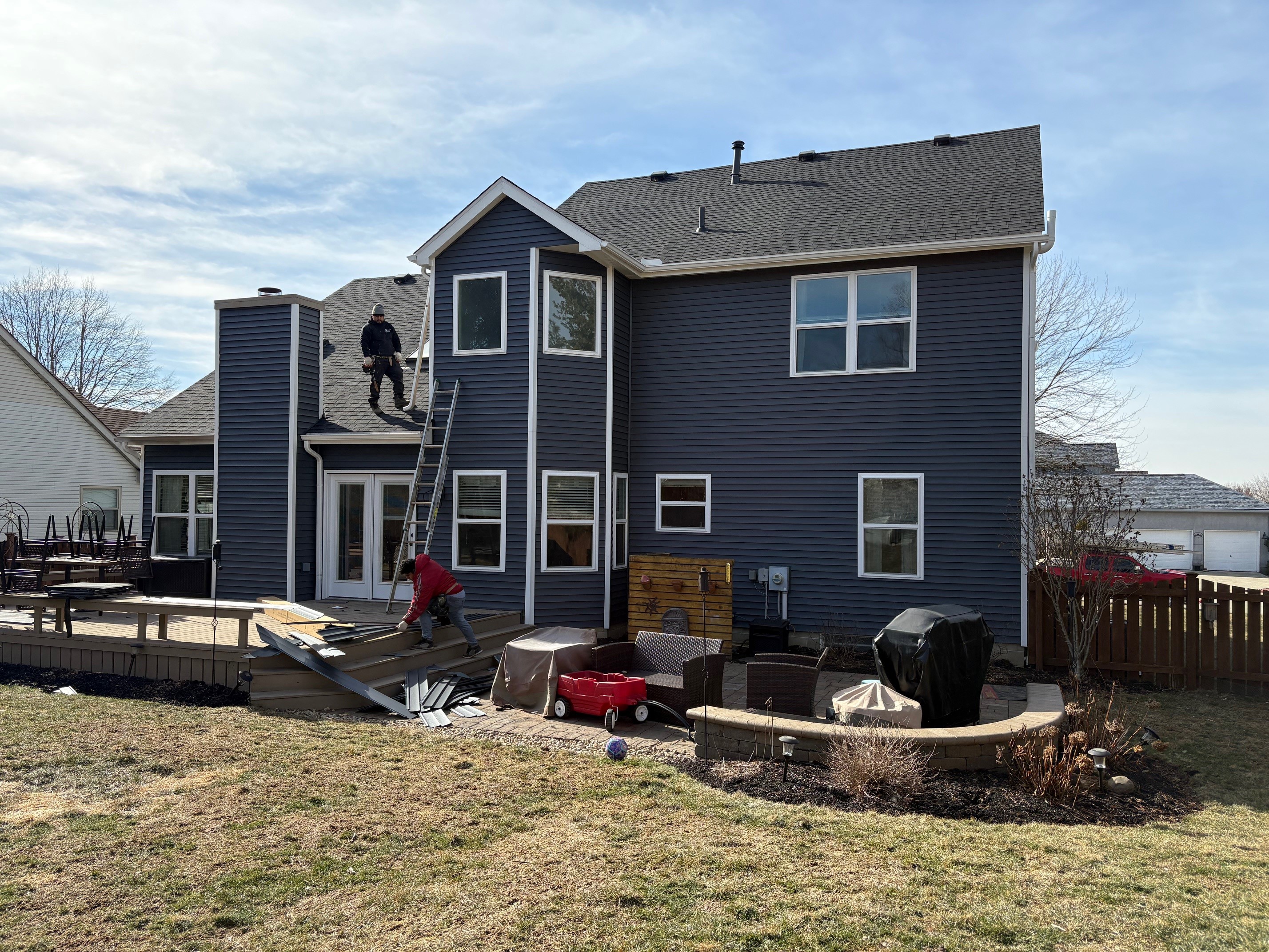 Vinyl siding installation